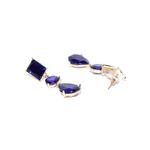 Buy Crunchy Fashion Navy Blue & Gold-Toned Geometric Drop Earrings - Purplle