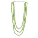 Buy Crunchy Fashion Gold Plated Bohemian Green Beaded Multi Layered Necklace - Purplle