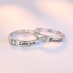Buy Crunchy Fashion 2PCS Couples Rings Stainless Steel Wedding Band Set - Purplle