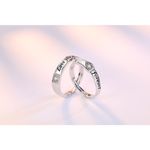 Buy Crunchy Fashion 2PCS Couples Rings Stainless Steel Wedding Band Set - Purplle