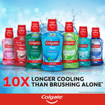 Buy Colgate Plax Antibacterial Mouthwash, 10X longer cooling, 24/7 Fresh Breath, Removes 99% Germs (500 ml) (Pepper Mint) - Purplle