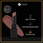 Buy SUGAR Cosmetics Nothing Else Matter Longwear Lipstick With Premium Matte Finish - 01 Browning Glory (Caramel Nude) Matte Finish, Water-Resistant, Longlasting, Paraben Free - Purplle