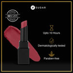 Buy SUGAR Cosmetics - Nothing Else Matter - Longwear Matte Lipstick - 02 Red Rush (Red with Hints of Pink, Orange) - 3.5 gms - Water-Resistant, Premium Matte Lipstick, Paraben Free - Purplle