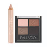 Buy Palladio Lip Slix - Champagne 1.5 g + Palladio Eyeshadow Quads Tantalizing Taupe (5 g) - Purplle