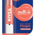 Buy NIVEA Lip Crayon, Coloron Coral Crush, Lip Balm, 3g - Purplle