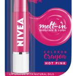 Buy NIVEA Lip Crayon, Coloron Hot Pink, Lip Balm, 3g - Purplle