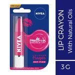 Buy NIVEA Lip Crayon, Coloron Hot Pink, Lip Balm, 3g - Purplle