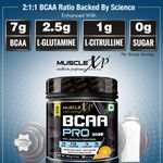 Buy MuscleXP BCAA PRO With L-Glutamine & Citrulline Malate, Orange, 400g (14 oz) - 30 Servings - Purplle