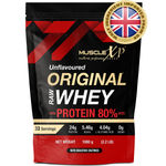 Buy MuscleXP Raw Whey Protein Concentrate 80% Powder With Digestive Enzymes, Unflavored, 1Kg (2.2lb) Pouch - Purplle