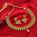Buy Sukkhi Delightly Gold Plated Single Line Jalebi Necklace Set for Women - Purplle
