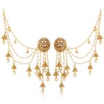 Buy Sukkhi Delightful Gold Plated Wedding Jewellery Bahubali Inspired Long Chain Jhumki Earrings For Women - Purplle