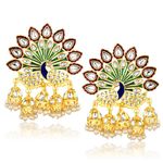 Buy Sukkhi Peacock Multi Jhumki Earrings For Women - Purplle