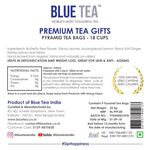 Buy Blue Tea Herbal Tea Gift Box 9 Handcrafted Pyramid Tea Bags For Anti Stress And Detox- Zero Caffeine- Flavor : Indian Chai Masala - Purplle