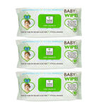 Buy Bebe Nature Natural Biodegredable Wet Baby Wipes With Vitamin E Pack Of 3 - Purplle