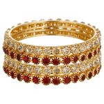 Buy Kord Store Fashion Jewellery Traditional Gold Plated Bangles Set For Girls And Women KSBAN50003 - Purplle
