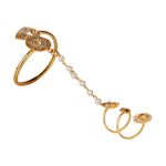 Buy Kord Store Gold Plated White Stone With Lct Stone Bracelets Cum Ring For Girls And Women KSRCB30001 - Purplle