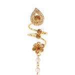 Buy Kord Store Gold Plated White Stone With Lct Stone Bracelets Cum Ring For Girls And Women KSRCB30003 - Purplle
