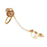 Buy Kord Store Gold Plated White Stone With Lct Stone Bracelets Cum Ring For Girls And Women KSRCB30003 - Purplle