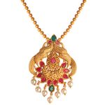 Buy Kord Store Party Wear Gold & Multicolor Stone Traditional Jewellery Necklace Set With Earrings For Women Girls KSNKE60001 - Purplle