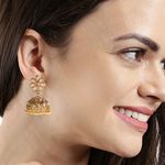 Buy Kord Store Traditional Gold Plated Diamond Earrings For Girls & Women KSEAR70044 - Purplle