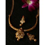 Buy Kord Store Party Wear Gold, White & Red Stone Traditional Jewellery Necklace Set With Earrings For Women Girls KSNKE60022 - Purplle
