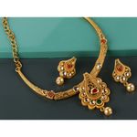 Buy Kord Store Party Wear Gold & Multicolor Stone Traditional Jewellery Necklace Set With Earrings For Women Girls KSNKE60026 - Purplle