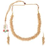 Buy Kord Store Party Wear Gold & White Moti Traditional Jewellery Necklace Set With Earrings For Women Girls KSNKE60028 - Purplle