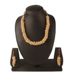 Buy Kord Store Party Wear Gold & White Moti Traditional Jewellery Necklace Set With Earrings For Women Girls KSNKE60028 - Purplle