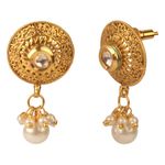 Buy Kord Store Party Wear Gold & White Moti Traditional Jewellery Necklace Set With Earrings For Women Girls KSNKE60029 - Purplle
