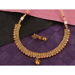 Buy Kord Store Party Wear Golden Traditional Jewellery Necklace Set With Earrings For Women Girls KSNKE60053 - Purplle