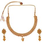 Buy Kord Store Party Wear Golden Traditional Jewellery Necklace Set With Earrings For Women Girls KSNKE60053 - Purplle