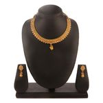 Buy Kord Store Party Wear Golden Traditional Jewellery Necklace Set With Earrings For Women Girls KSNKE60053 - Purplle