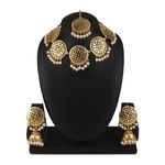Buy Kord Store Party Wear Gold & White Moti Traditional Jewellery Necklace Set With Earrings For Women Girls KSNKE60055 - Purplle