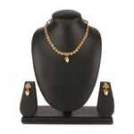 Buy Kord Store Party Wear Gold And White Traditional Jewellery Necklace Set With Earrings For Women Girls KSNKE60062 - Purplle