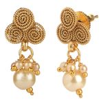 Buy Kord Store Party Wear Gold And White Traditional Jewellery Necklace Set With Earrings For Women Girls KSNKE60062 - Purplle