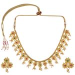 Buy Kord Store Party Wear Gold And Multicolor Traditional Jewellery Necklace Set With Earrings For Women Girls KSNKE60065 - Purplle