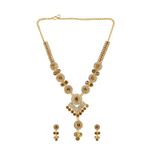 Buy Kord Store Party Wear Gold And White Traditional Jewellery Necklace Set With Earrings For Women Girls KSNKE60076 - Purplle
