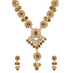 Buy Kord Store Party Wear Gold And White Traditional Jewellery Necklace Set With Earrings For Women Girls KSNKE60076 - Purplle