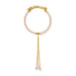Buy Kord Store Fashion Jewellery Gold And White Traditional Gold Plated Bracelet For Girls And Women KSBRC40017 - Purplle