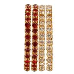 Buy Kord Store Fashion Jewellery Traditional Gold Plated Bangles Set For Girls And Women (Size -28) KABAN50023 - Purplle