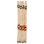 Buy Kord Store Fashion Jewellery Traditional Gold Plated Bangles Set For Girls And Women (Size - 26) KSBAN50028 - Purplle