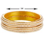 Buy Kord Store Fashion Jewellery Traditional Gold Plated Bangles Set For Girls And Women (Size - 26) KSBAN50030 - Purplle