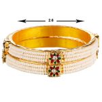 Buy Kord Store Fashion Jewellery Traditional Gold Plated Bangles Set For Girls And Women (Size - 26) KSBAN50032 - Purplle