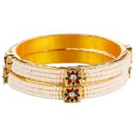 Buy Kord Store Fashion Jewellery Traditional Gold Plated Bangles Set For Girls And Women (Size - 26) KSBAN50032 - Purplle