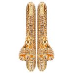 Buy Kord Store Fashion Jewellery Traditional Gold Plated Bangles Set For Girls And Women (Size - 26) KSBAN50044 - Purplle
