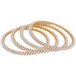 Buy Kord Store Fashion Jewellery Traditional Gold Plated Bangles Set For Girls And Women (Size - 26) KSBAN50048 - Purplle
