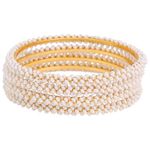 Buy Kord Store Fashion Jewellery Traditional Gold Plated Bangles Set For Girls And Women (Size - 26) KSBAN50048 - Purplle