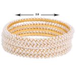 Buy Kord Store Fashion Jewellery Traditional Gold Plated Bangles Set For Girls And Women (Size - 26) KSBAN50048 - Purplle
