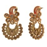 Buy Kord Store Jewellery Set - Special Unique Peacock Design American Diamond Engraved Golden Necklace With A Pair Of Beautiful Earrings KSNKE60102 - Purplle