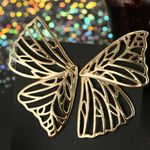 Buy Ferosh Satine Butterfly Gold Earrings - Purplle